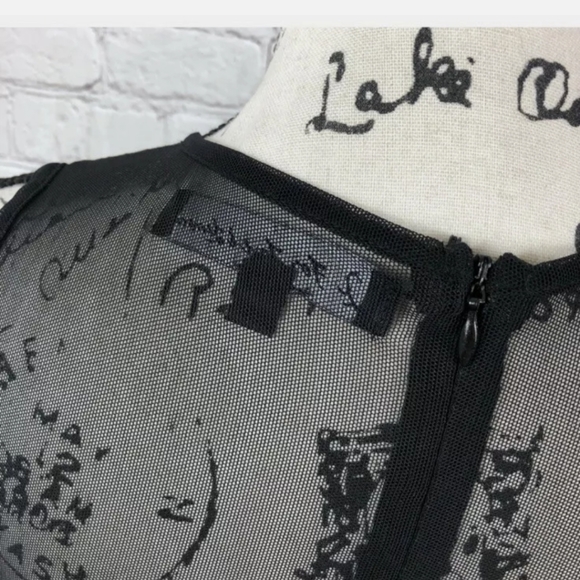 🥳HP🥳For Love and Lemon Black Lulu Mesh Dress M - Picture 8 of 8